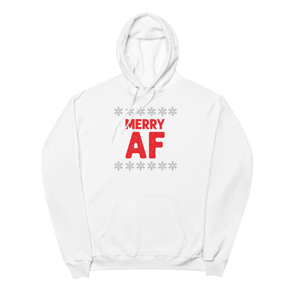 "Merry AF" Unisex fleece hoodie