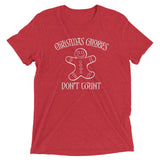 "Christmas Calories Don't Count" Short sleeve t-shirt